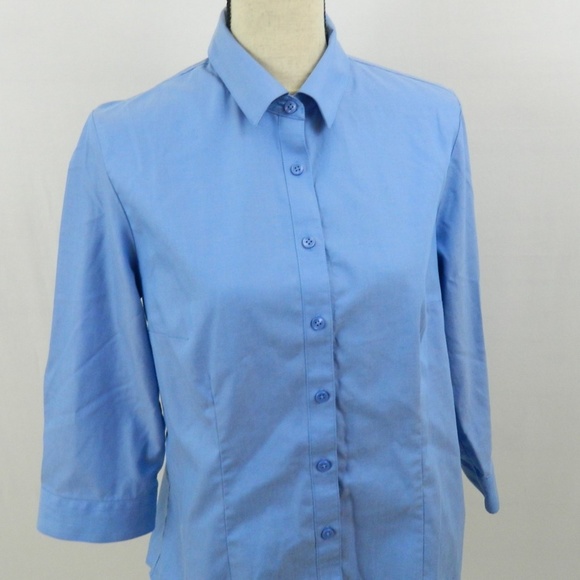 Coldwater Creek No Iron Button Front Blouse - Picture 2 of 4